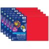 Construction Paper, Festive Red, 12" x 18", 50 Sheets Per Pack, 5 Packs