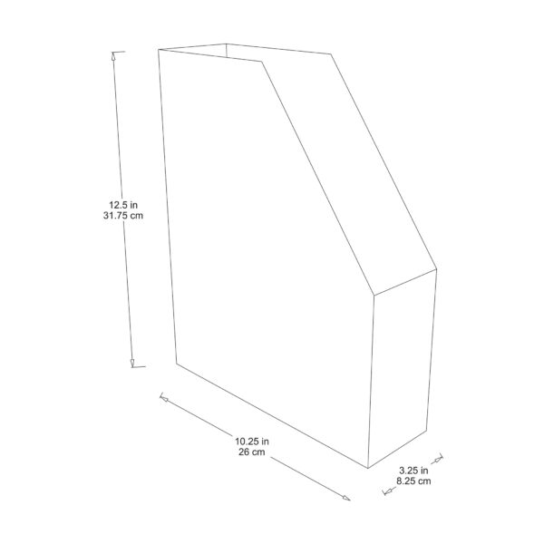 Magazine Holders, 6 Assorted Colors, 12-3-8"H x 3-1-8"W x 10-1-4"D, 6 Holders