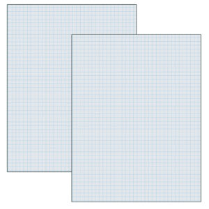 Graphing Paper, White, 1-4" Quadrille Ruled, 8-1-2" x 11", 500 Sheets Per Pack, 2 Packs