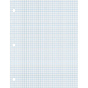 Graphing Paper, White, 2-sided, 1-4" Quadrille Ruled 8-1-2" x 11", 500 Sheets