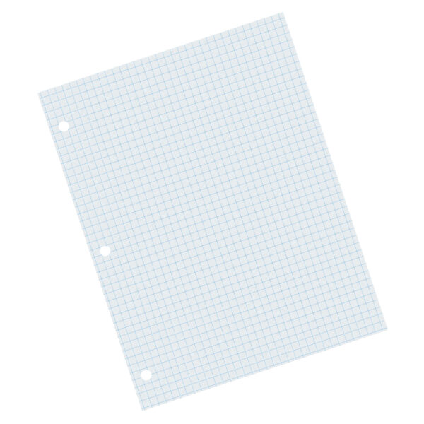 Graphing Paper, White, 2-sided, 1-4" Quadrille Ruled 8-1-2" x 11", 500 Sheets