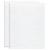 Composition Paper, White, Red Margin, 3-8" Ruled 8" x 10-1-2", 500 Sheets Per Pack, 2 Packs