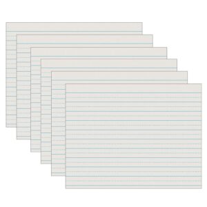 Newsprint Handwriting Paper, Alternate Dotted, Grade 2, 3-4" x 3-8" Ruled Long, 11" x 8-1-2", 500 Sheets Per Pack, 5 Packs