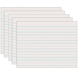 Newsprint Handwriting Paper, Skip-A-Line, Grade 1, 1" x 1-2" x 1-2" Ruled Long, 11" x 8-1-2", 500 Sheets Per Pack, 5 Packs