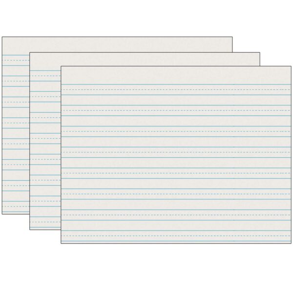 Newsprint Handwriting Paper, Skip-A-Line, Grade 3, 1-2" x 1-4" x 1-2" Ruled Long, 11" x 8-1-2", 500 Sheets Per Pack, 3 Packs