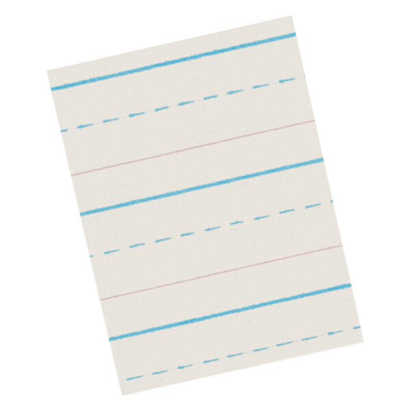 Newsprint Handwriting Paper, Skip-A-Line, Grade 1, 1-2" x 1-4" x 1-4" Ruled Long, 11" x 8-1-2", 500 Sheets Per Pack, 3 Packs