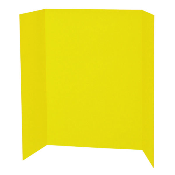 Presentation Board, Yellow, Single Wall, 48" x 36", Pack of 6