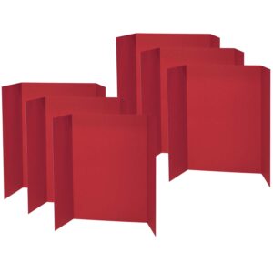 Presentation Board, Red, Single Wall, 48" x 36", Pack of 6