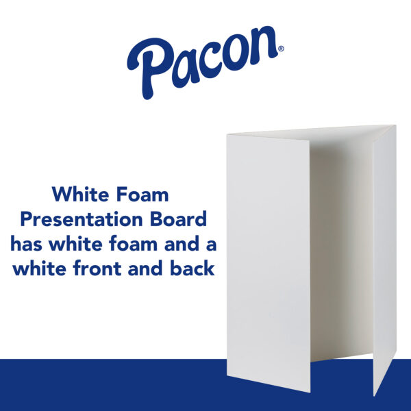 Foam Presentation Board, White, 48" x 36", 12 Boards