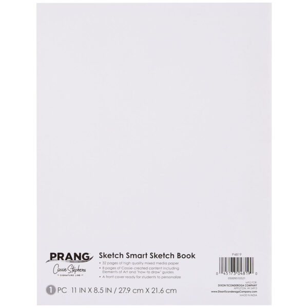 Sketch Smart Sketch Book, White, 11" x 8.5", 40 Sheets, Pack of 12