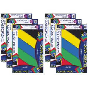 Poster Board, 5 Assorted Primary Colors, 14" x 22", 5 Sheets Per Pack, 6 Packs