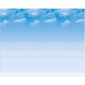 Bulletin Board Art Paper, Wispy Clouds, 48" x 12', 4 Rolls