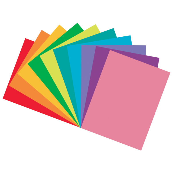 Construction Paper, 10 Vibrant Colors, 9" x 12", 150 Sheets Per Pack, 3 Packs