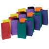 Kraft Bag, Assorted Bright Colors, 6" x 3-5-8" x 11", 28 Per Pack, 3 Packs