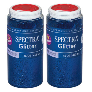 Glitter, Blue, 1 lb. Per Jar, 2 Jars