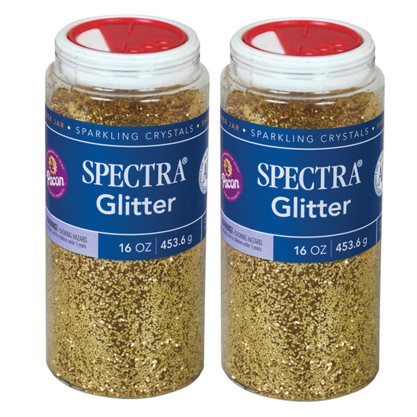 Glitter, Gold, 1 lb. Per Jar, 2 Jars