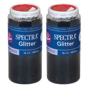 Glitter, Black, 1 lb. Per Jar, 2 Jars