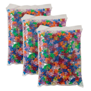 Tri-Beads, Assorted Colors, 3-8", 1000 Pieces Per Pack, 3 Packs