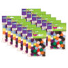 Pom Pons, Bright Hues, 1", 50 Per Pack, 12 Packs