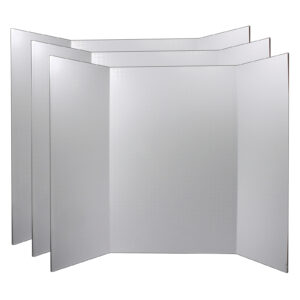 Foam Presentation Board, White, 1-2" Faint Grid 28" x 22", Pack of 3