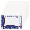 Poster Board, White, 14" x 22", 8 Sheets-Pack, Carton of 24 Packs