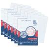 Filler Paper, White, 3-Hole Punched, Red Margin, 3-8" Ruled, 8" x 10-1-2", 150 Sheets Per Pack, 6 Packs