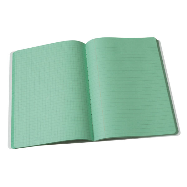 Dual Ruled Composition Book, Green, 1-4 in grid and 3-8 in (wide) 9-3-4" x 7-1-2", 100 Sheets, Pack of 6