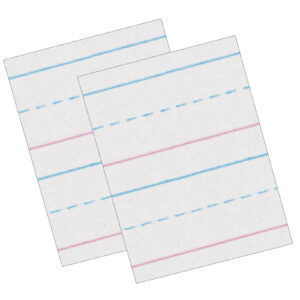 Sulphite Handwriting Paper, Dotted Midline, Grade 1, 5-8" x 5-16" x 5-16" Ruled Long, 10-1-2" x 8", 500 Sheets Per Pack, 2 Packs