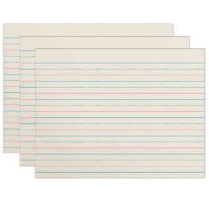 Newsprint Handwriting Paper, Dotted Midline, Grade K, 3-4" x 3-8" x 3-8" Ruled Long, 10-1-2" x 8", 500 Sheets Per Pack, 3 Packs