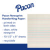 Newsprint Handwriting Paper, Dotted Midline, Grade K, 3-4" x 3-8" x 3-8" Ruled Long, 10-1-2" x 8", 500 Sheets Per Pack, 3 Packs