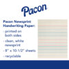 Newsprint Handwriting Paper, Dotted Midline, Grade 2, 1-2" x 1-4" x 1-4" Ruled Short, 8" x 10-1-2", 500 Sheets Per Pack, 3 Packs