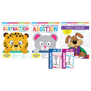 First Grade Skills Workbook & Flashcard Bundle