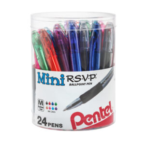 R.S.V.P. Mini Ballpoint Pens, 24-pack