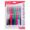 R.S.V.P. Super RT Retractable Ballpoint Pen, Assorted, Pack of 8