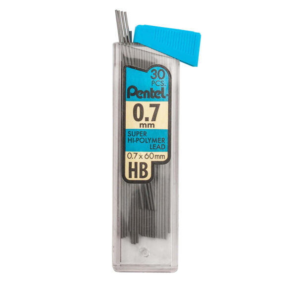 HB Super Hi-Polymer Leads, 0.7mm, Black, 30 Leads Per Pack, 12 Packs