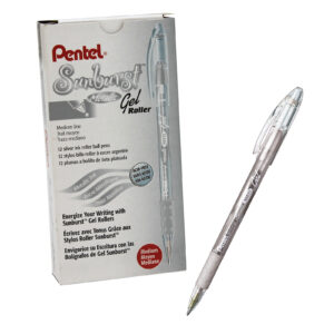 Sunburst Metallic Pen, Silver, Pack of 12