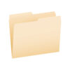 File Folders, Letter Size, Manila, 1-2 Cut, Box of 100