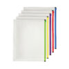 Poly Zip Envelope, Letter Size, Assorted, 5-Pack