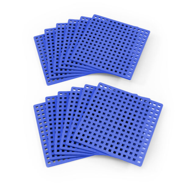 Building Blocks Baseplates, Classroom Pack, Blue, Set of 12