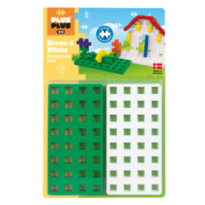 Building Blocks Big Baseplate Duo, Green & White, Pack of 2