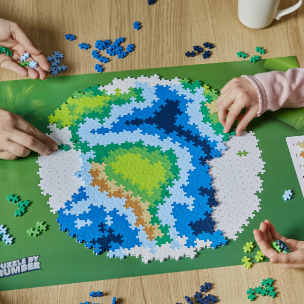 Building Blocks Puzzle By Number, Earth, 800 Piece