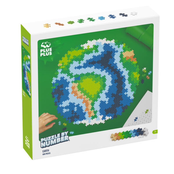 Building Blocks Puzzle By Number, Earth, 800 Piece