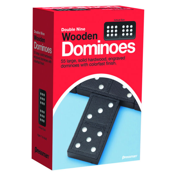 Double Nine Wooden Dominoes Game, 3 Packs