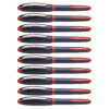 One Business Rollerball Pens, 0.6mm, Red, Pack of 10