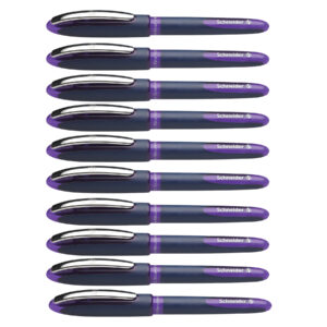 One Business Rollerball Pens, 0.6mm, Violet, Pack of 10