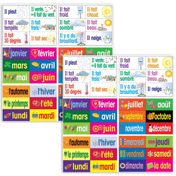 French Multi-Purpose Card Set, 36 Per Set, 2 Sets