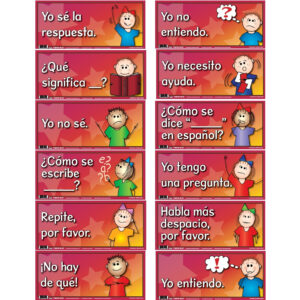 Spanish Anchor Charts, 18" x 8", Set of 12