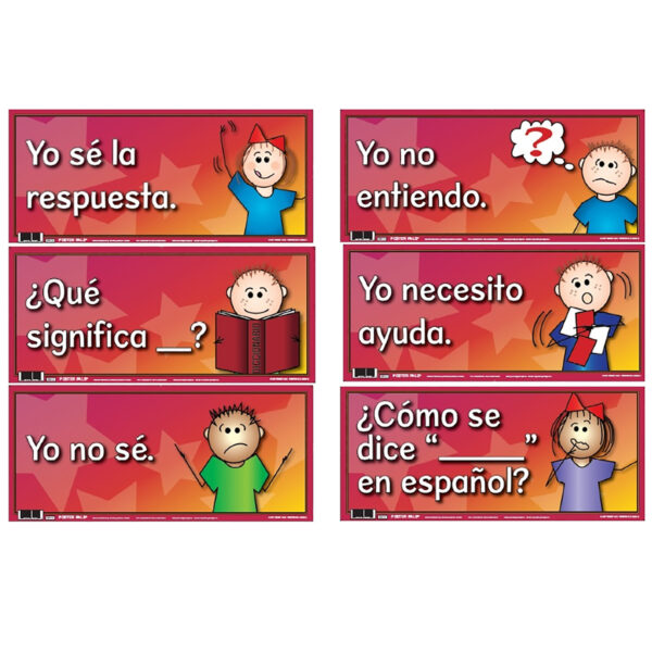 Spanish Anchor Charts, 18" x 8", Set of 12