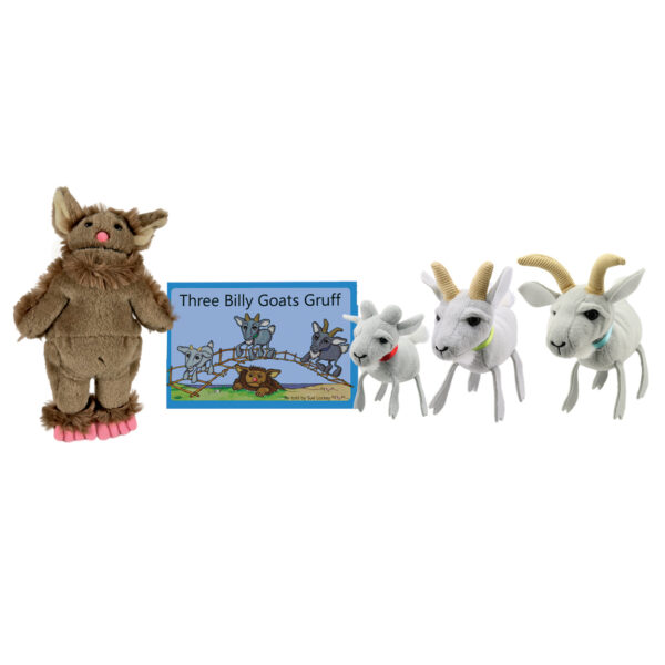 The Three Billy Goats Gruff Finger Puppets and Book Set