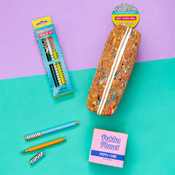 Pukka Planet Cork Pencil Case - Pack 6